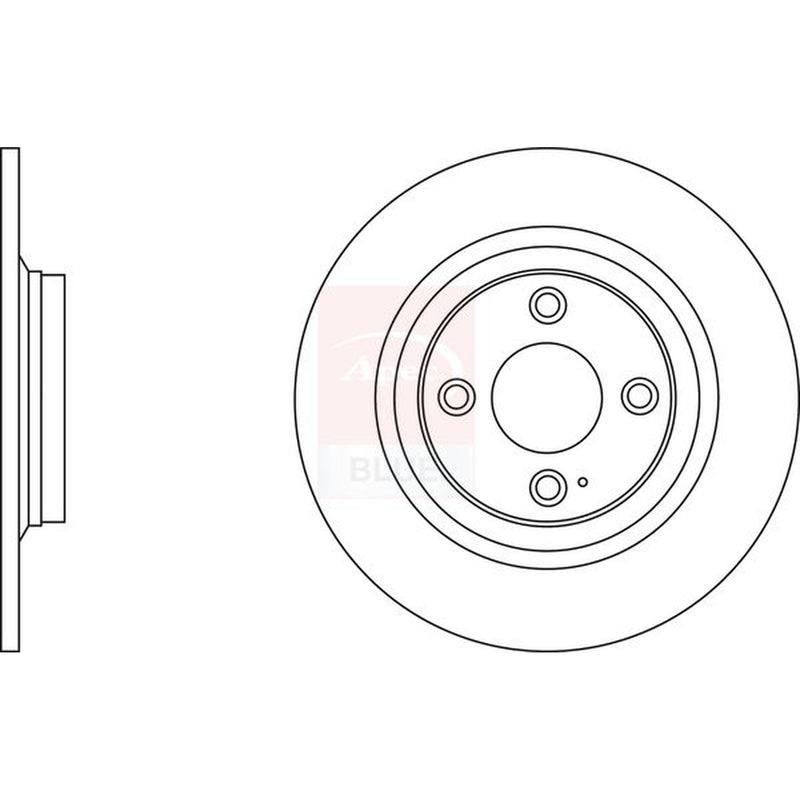 Apec 2 x Solid Brake Discs fits Mazda MX-5 1998-2005 1.6 1.8