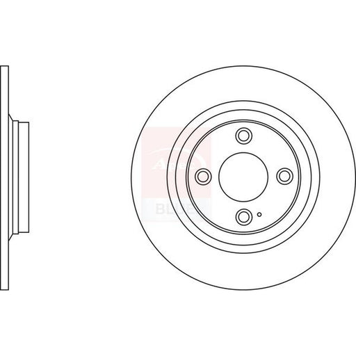 Apec 2 x Solid Brake Discs fits Mazda MX-5 1998-2005 1.6 1.8