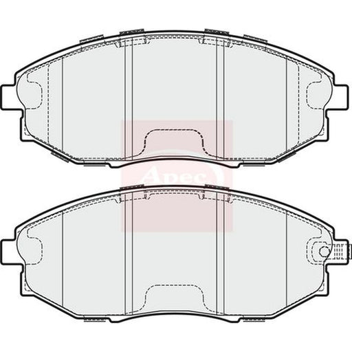 Apec Front Brake Pad Set fits Chevrolet Epica 2006-2011 2.0