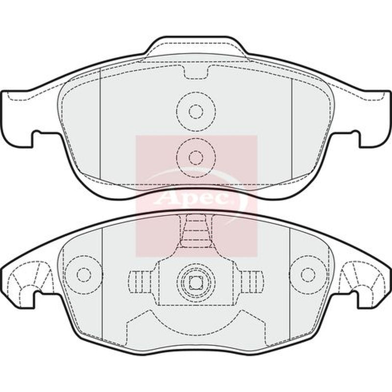 Apec Front Brake Pad Set fits Citroën Berlingo First Box Body 2010 on