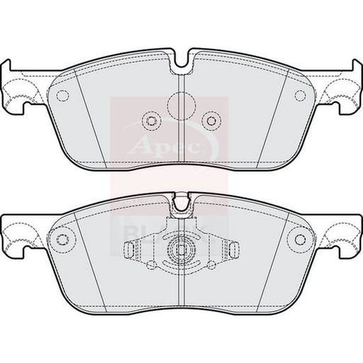 Apec Black Front Brake Pad Set fits Land Rover Discovery Sport 2019 on 2.0