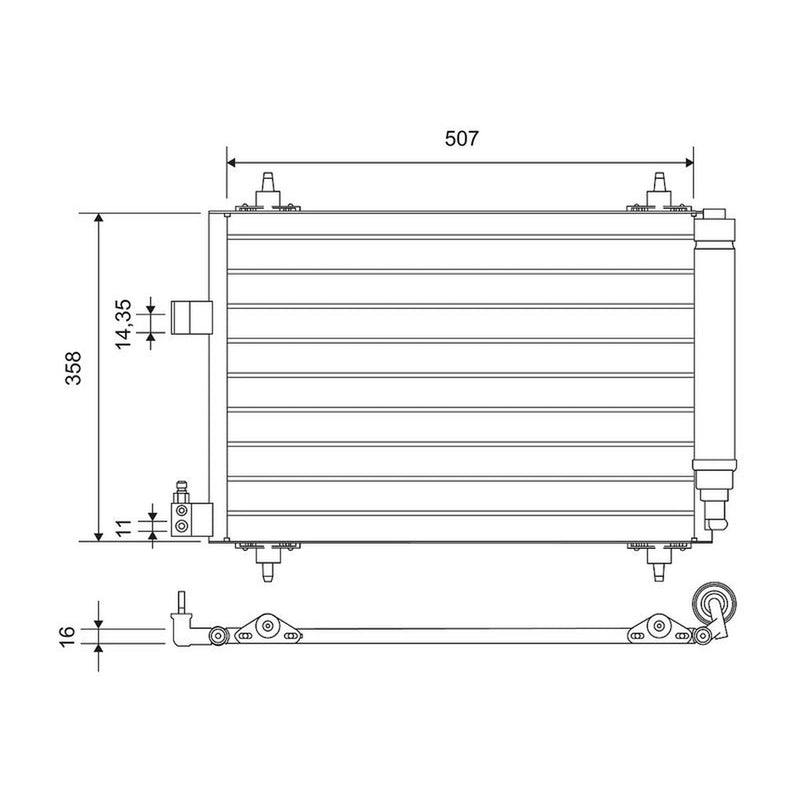 Valeo Air Conditioning Condenser 814090