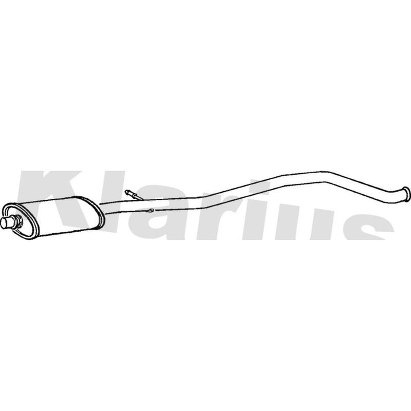 Klarius Box With Centre Pipe Centre fits Peugeot 406 1995-2004 1.8