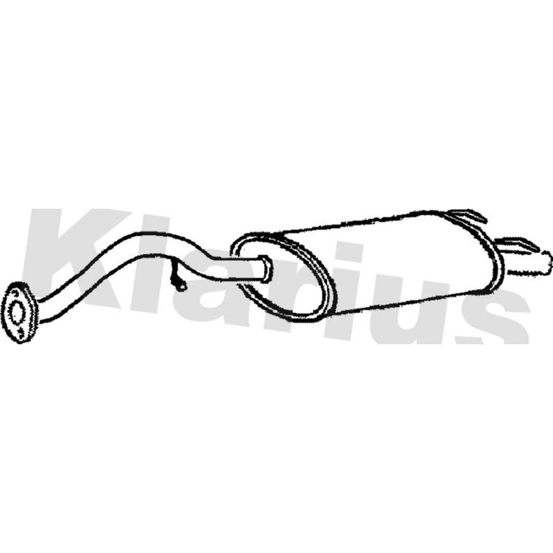 Klarius Box With Tail Pipe Rear fits Rover 200 II 1995-2000