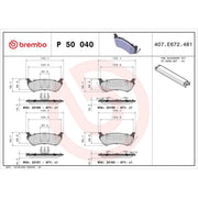 Brembo Rear Brake Pad Set fits Mercedes-Benz M-Class 1998-2005 163.136 163.154