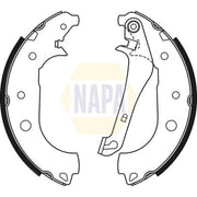 NAPA Brake Shoe Set Axle Kit fits Ford Ecosport 2012-2022 1.0 1.5 1.6