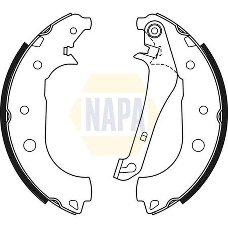 NAPA Brake Shoe Set Axle Kit fits Ford Ecosport 2012-2022 1.0 1.5 1.6