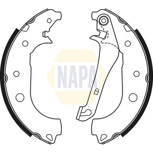 NAPA Brake Shoe Set Axle Kit fits Ford Ecosport 2012-2022 1.0 1.5 1.6