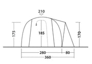 Outwell Nevada 4 Pole Tent Green 4 Person Outwell - Dynamic Drive