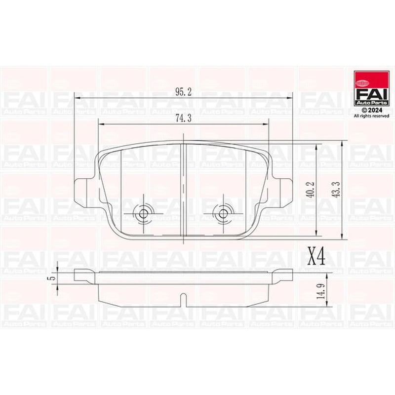 FAI Front & Rear Pads fits Ford Kuga I 2008-2012 2.0 2.5