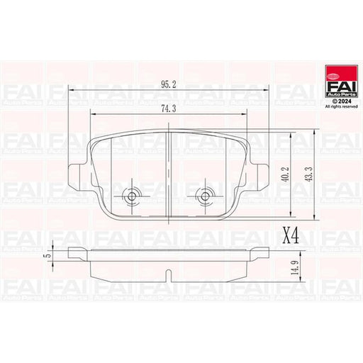 FAI Front & Rear Pads fits Ford Kuga I 2008-2012 2.0 2.5