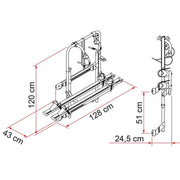 Fiamma Carry-Bike 200DJ Ducato 2001-2006 (02093A65A) Fiamma - Bars 4 Cars