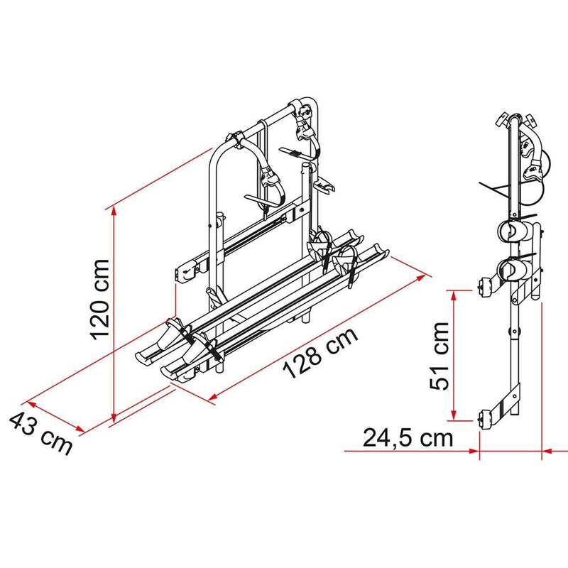 Fiamma Carry-Bike 200DJ Ducato 2001-2006 (02093A65A) Fiamma - Bars 4 Cars