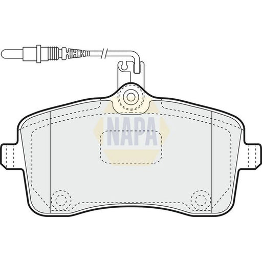 NAPA Front Brake Pad Set fits Peugeot 407 2004-2011 1.6 1.8 2.0