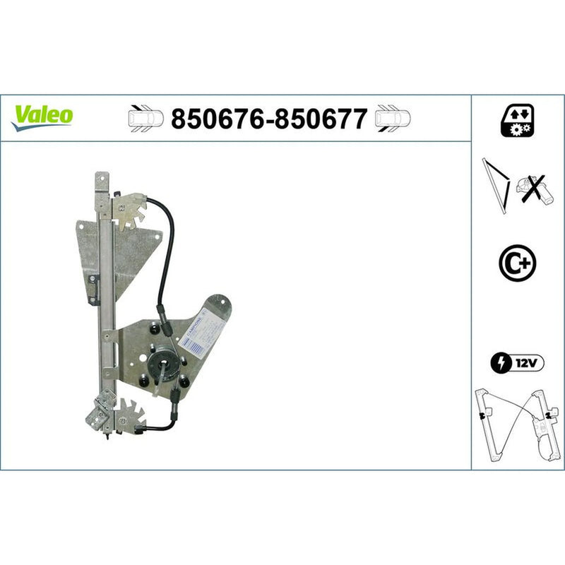 Valeo Electric Window Regulator Lifter Left Rear 850676