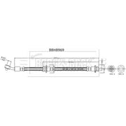 Borg & Beck Brake Hydraulic Hose Line Front Right BBH8969