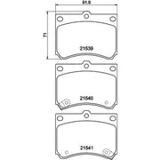 Mintex Front Brake Pad Set fits Mazda 121 II 1990-1997 1.3 1.5