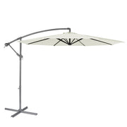 Dellonda Banana Parasol with Cover 3m - Cream DG265 Dellonda - Dynamic Drive