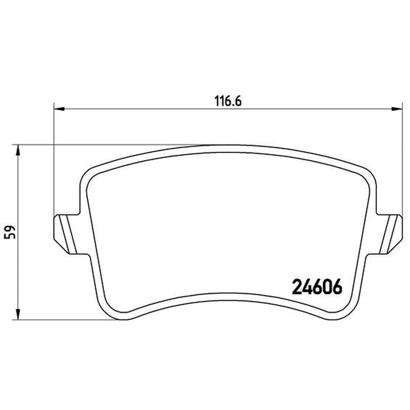 Brembo 4 x Rear Brake Pad Set fits Audi A4 Allroad B8 2009-2016 2.0 3.0