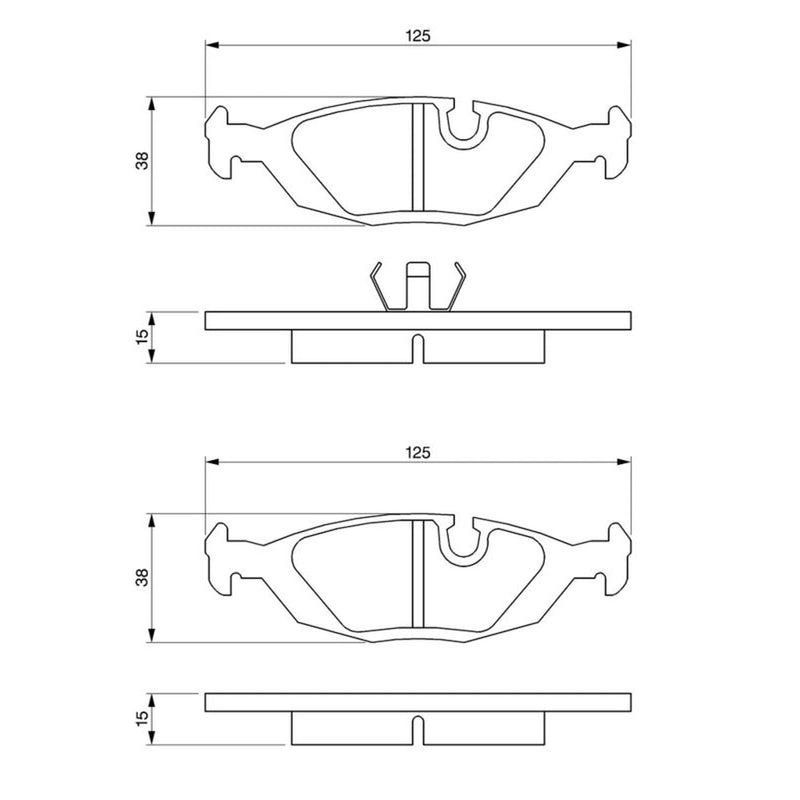 Bosch Front & Rear Pads fits Saab 9000 1984-1998 2.0 2.3 3.0