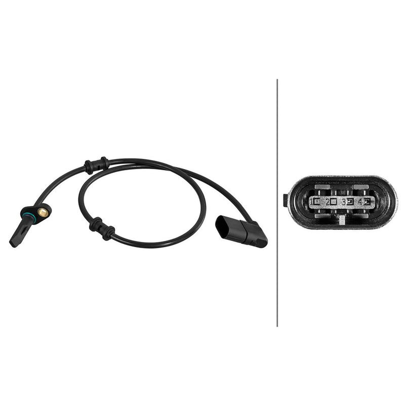 Hella ABS Wheel Speed Sensor Rear fits Mercedes-Benz Eqc 2019-2023 293.890