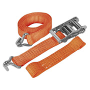 Sealey Car Transporter Ratchet Tie Down 50mmx3m 5000kg Load Test TDRWA Sealey  - Dynamic Drive