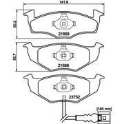 Mintex Front Brake Pad Set fits Skoda Fabia I 1999-2008 1.0 1.2 1.4 1.9