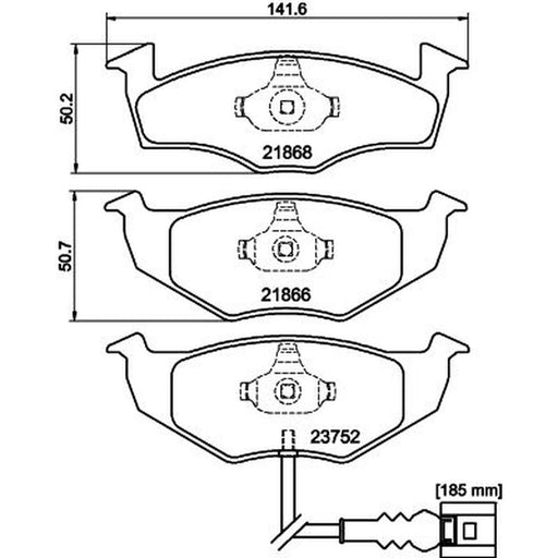 Mintex Front Brake Pad Set fits Skoda Fabia I 1999-2008 1.0 1.2 1.4 1.9