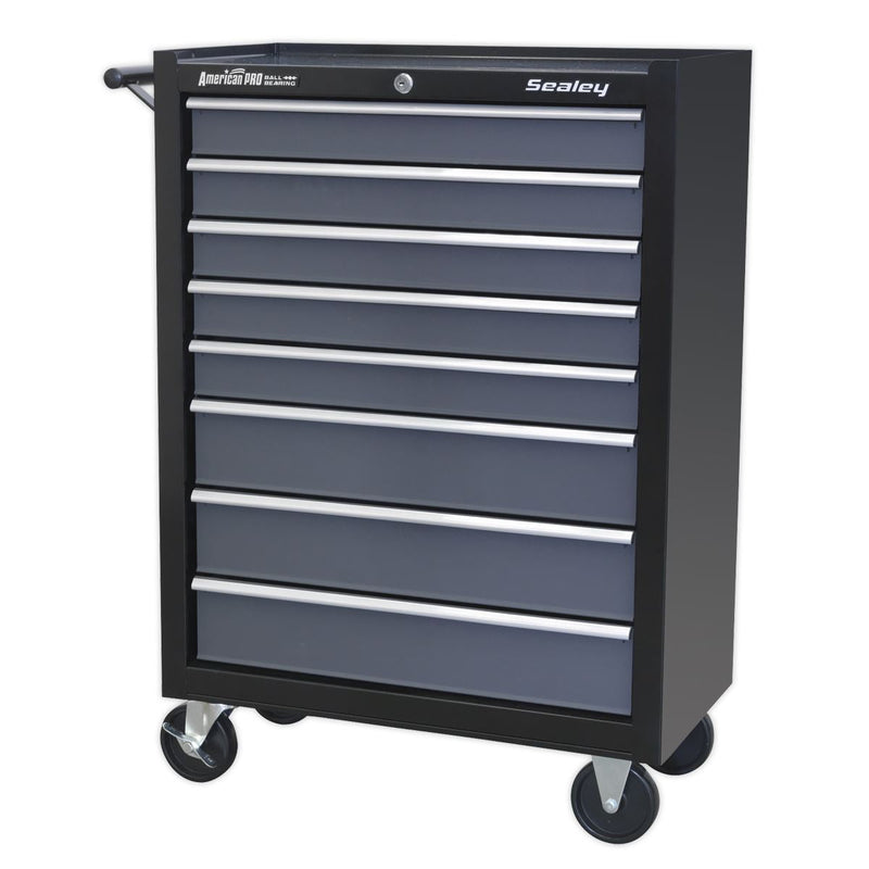 Sealey Rollcab 8 Drawer with Ball-Bearing Slides Black/Grey AP3508TB Sealey - Dynamic Drive