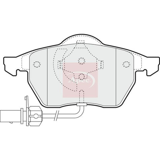 Apec Front Brake Pad Set fits Audi A4 B5 1995-2001 1.8 1.9 2.4 2.5 2.6 2.8