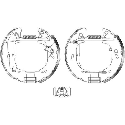 Mintex Brake Shoe Set Axle Kit fits Ford Transit 1991-1994 2.0 2.5