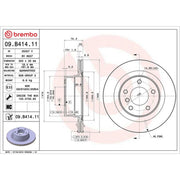 Brembo Rear Brake Internally Vented Discs & Pads fits BMW 1 2007-2013