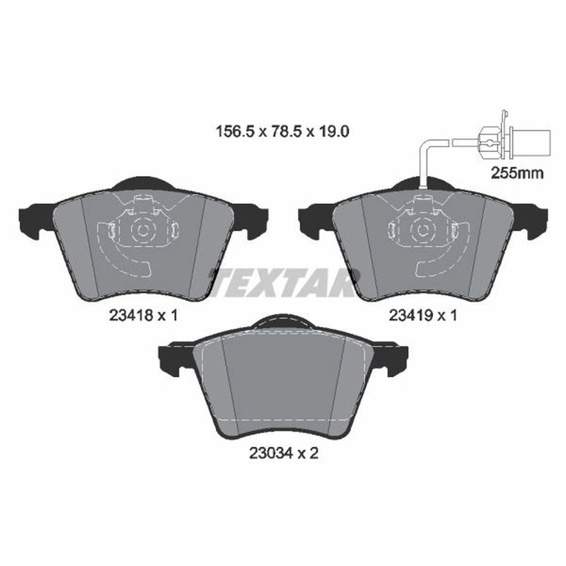 Textar Front Brake Pad Set 2341801