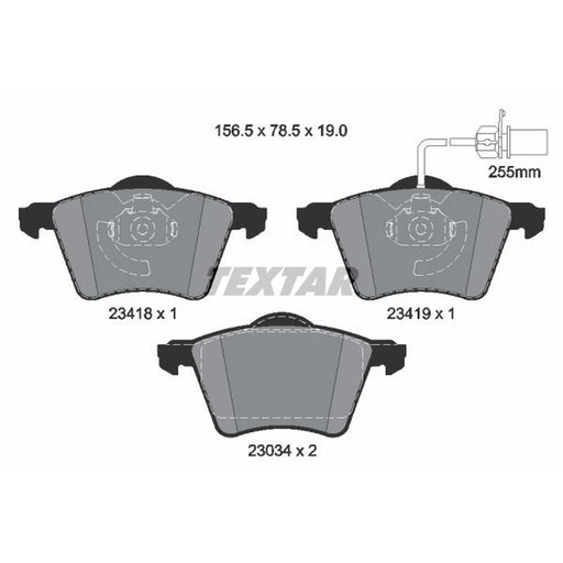 Textar Front Brake Pad Set 2341801