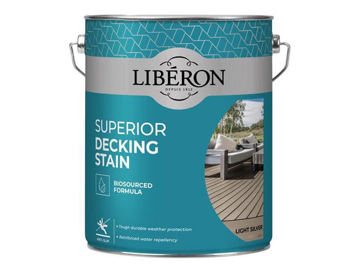 Liberon Superior Decking Stain Light Silver 5 litre Liberon - Dynamic Drive