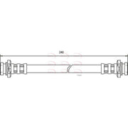 Apec Brake Hydraulic Hose Line Rear fits Fiat Sedici 2006-2014 1.6 1.9 2.0