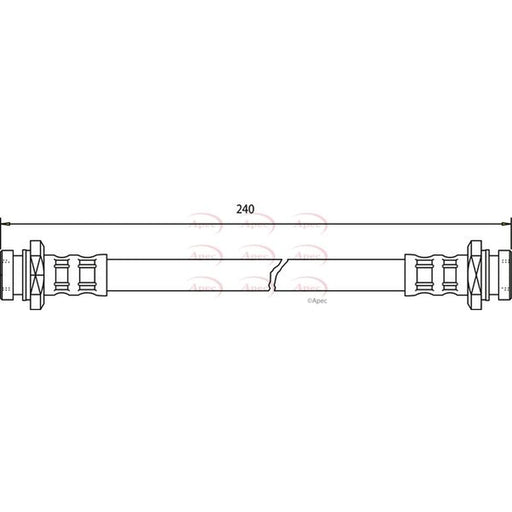 Apec Brake Hydraulic Hose Line Rear HOS3132