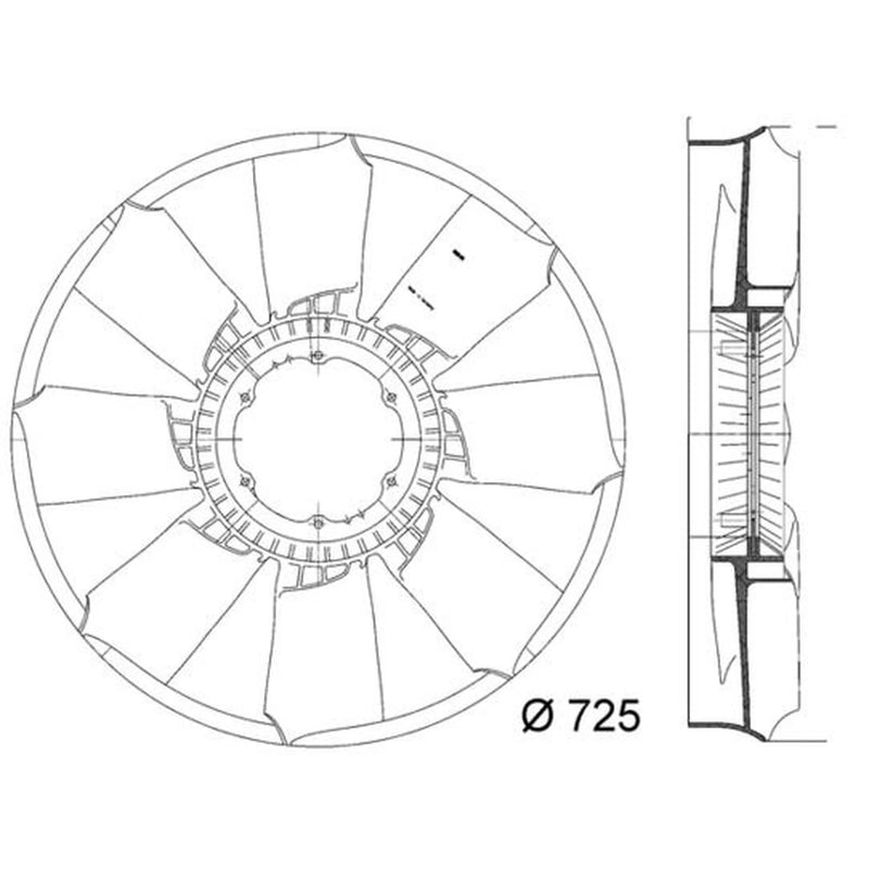 Mahle Radiator Cooling Fan Blade CFW 50 000P