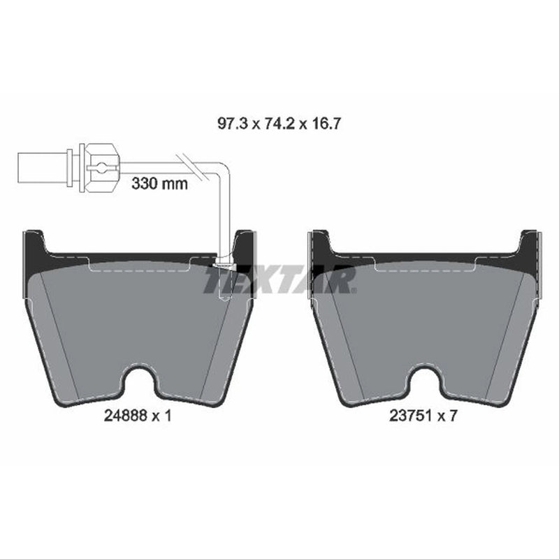 Textar Front Brake Pad Set 2488801
