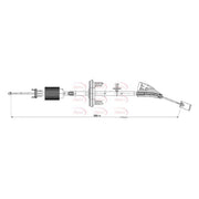 Apec Handbrake Cable Front fits Citroën C4 Grand Picasso I 2006-2013 1.6 1.8 2.0