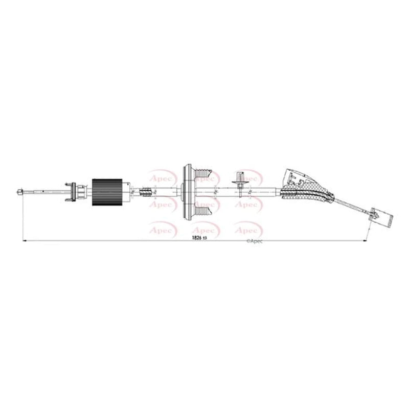 Apec Handbrake Cable Front CAB1656