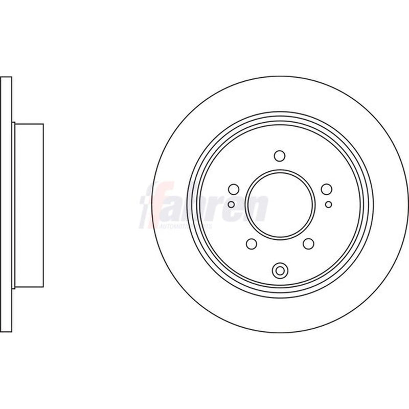Fahren 2 x Solid Rear Brake Discs FBD6935-x2