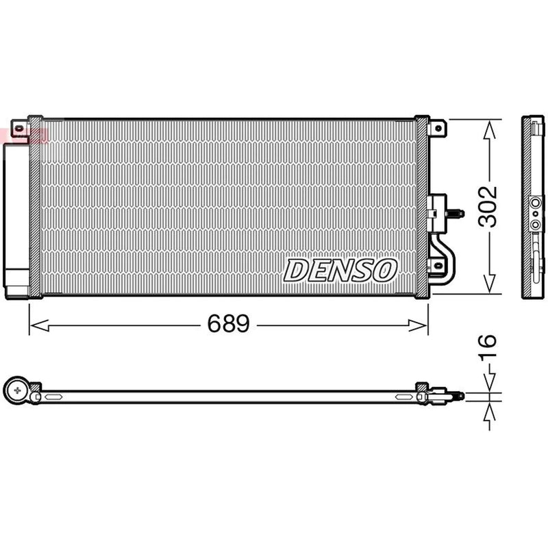 Denso Air Conditioning Condenser fits Opel Mokka / Mokka X 2012-2019 1.4 1.6 1.7