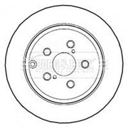 Borg & Beck Front & Rear Brake Discs & Pads fits Toyota Avensis 2003-2008