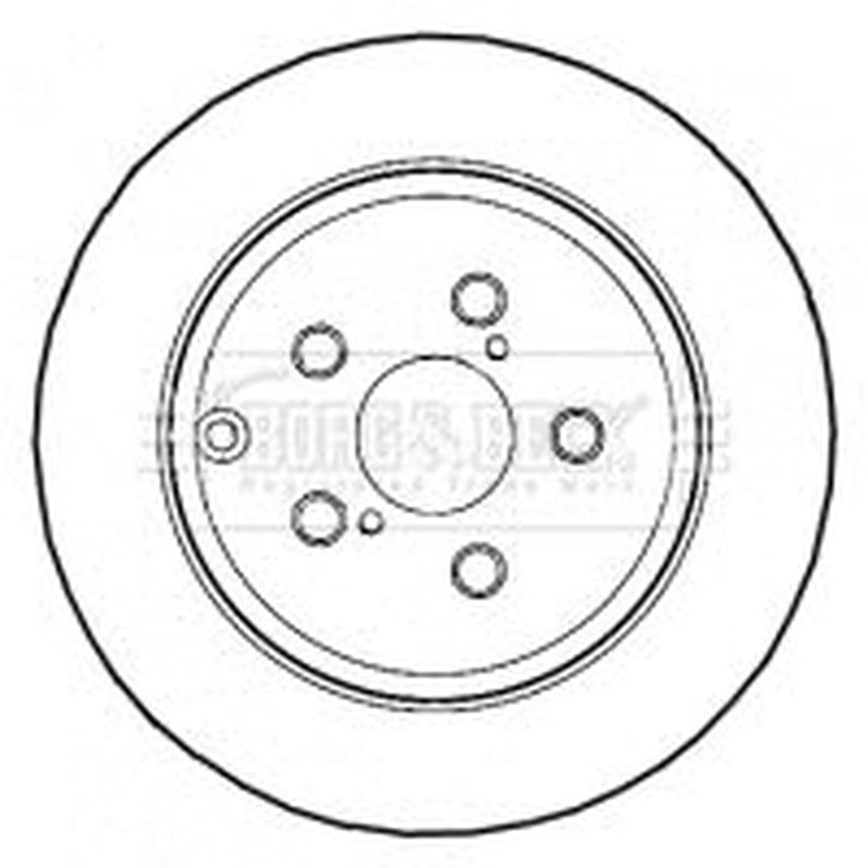 Borg & Beck Rear Brake Solid Discs & Pads fits Toyota Avensis 2003-2008