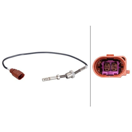 Hella Exhaust Gas Temperature Sensor before soot particulate f fits Seat Cordoba