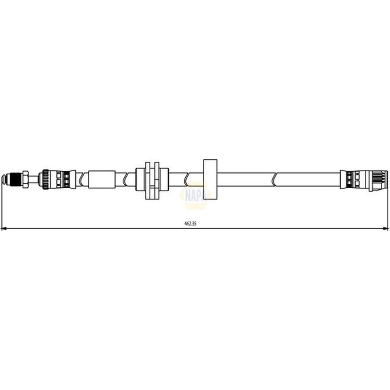 NAPA Brake Hydraulic Hose Line Front NBH1193