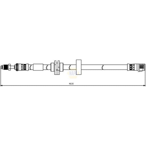 NAPA Brake Hydraulic Hose Line Front fits Renault Laguna 2008-2015 2.0 3.5