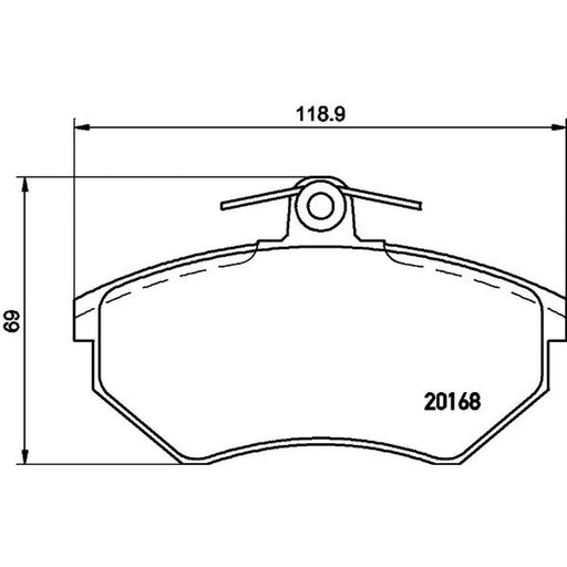Mintex Front Brake Pad Set fits Seat Toledo 1991-1992 1.8