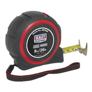 Sealey Heavy-Duty Measuring Tape 8m(26ft) SMT8H Sealey  - Dynamic Drive